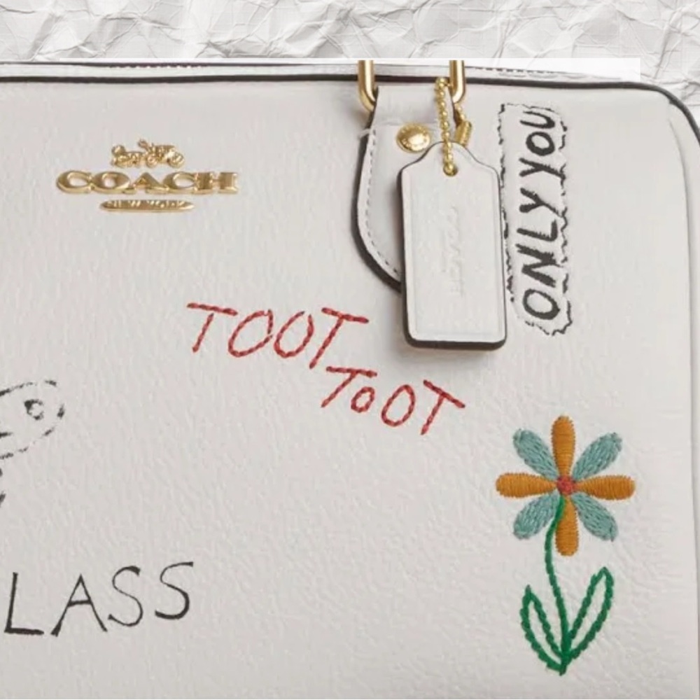 COACH Rowan Satchel Bag With Sketch Print NWT! - Picture 5 of 7